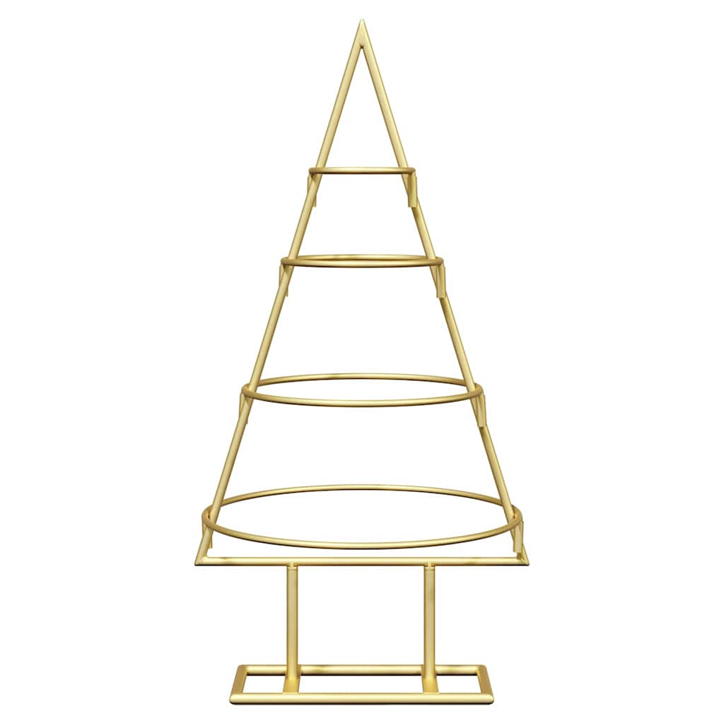 Árbol de Navidad de metal con soporte Dorado 60 cm