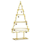 Árbol de Navidad de metal con soporte Dorado 60 cm