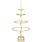 Árbol de Navidad de metal con soporte Dorado 60 cm