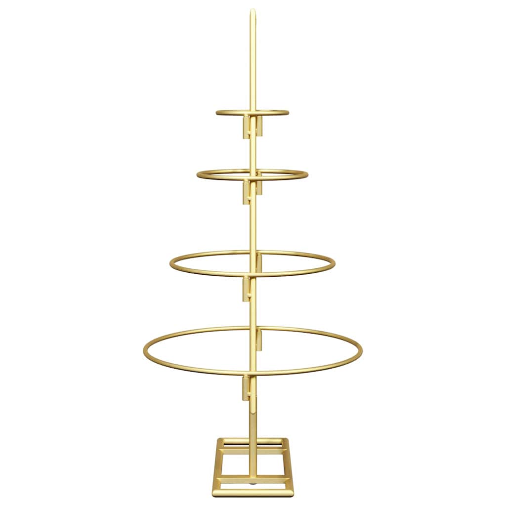 Árbol de Navidad de metal con soporte Dorado 60 cm