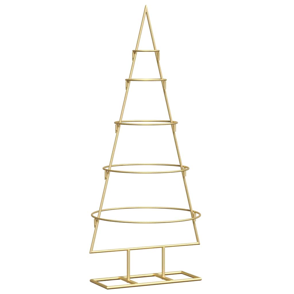 Árbol de Navidad de metal con soporte Dorado 90 cm