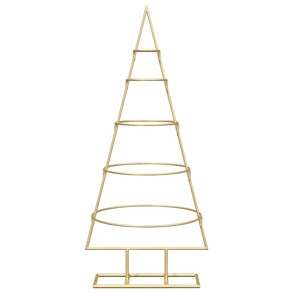 Árbol de Navidad de metal con soporte Dorado 90 cm