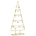 Árbol de Navidad de metal con soporte Dorado 90 cm