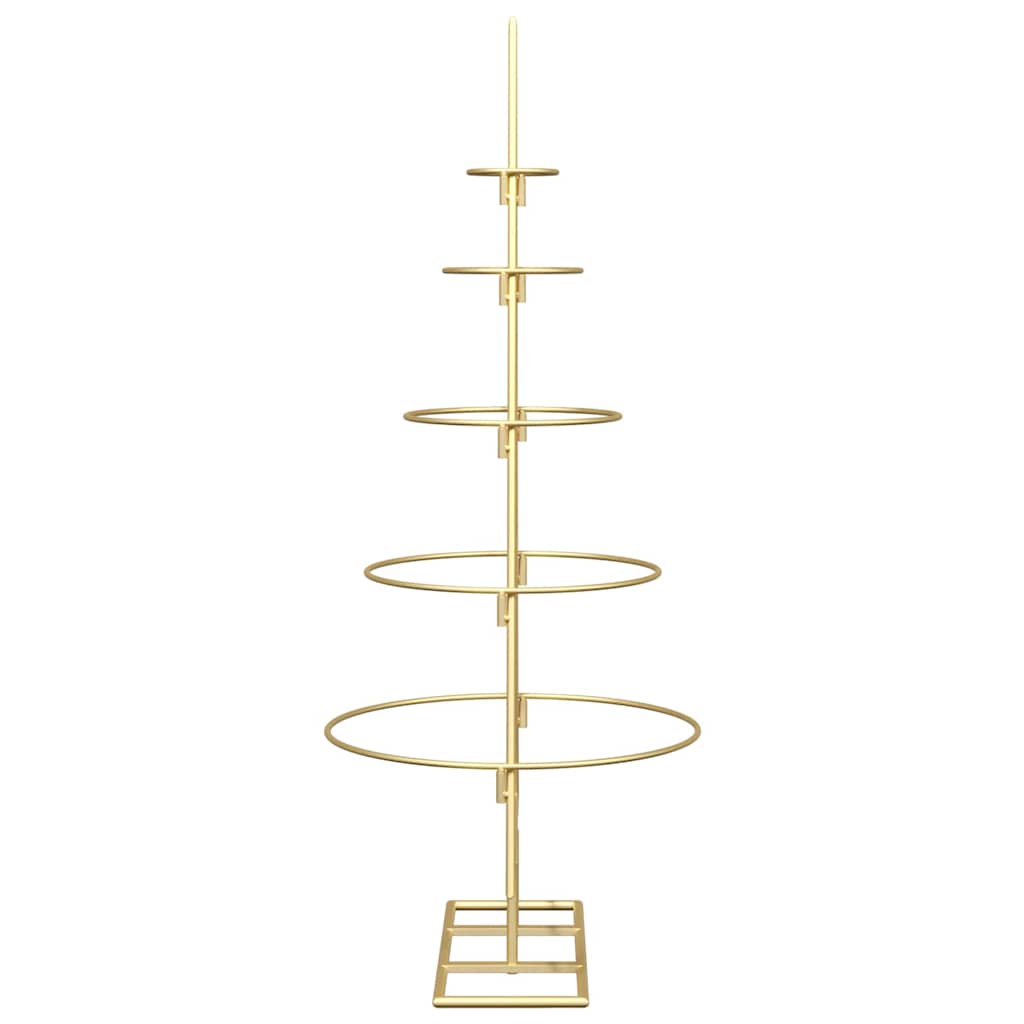 Árbol de Navidad de metal con soporte Dorado 90 cm