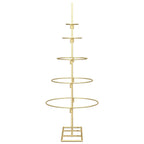 Árbol de Navidad de metal con soporte Dorado 90 cm