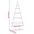 Árbol de Navidad de metal con soporte Dorado 90 cm