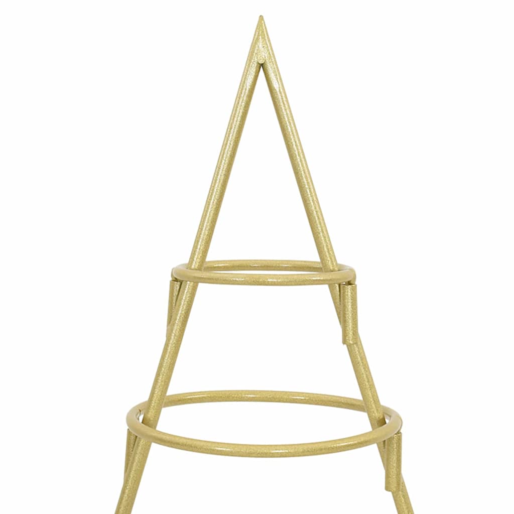 Árbol de Navidad de metal con soporte Dorado 125 cm