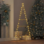Árbol de Navidad de metal con soporte Dorado 125 cm