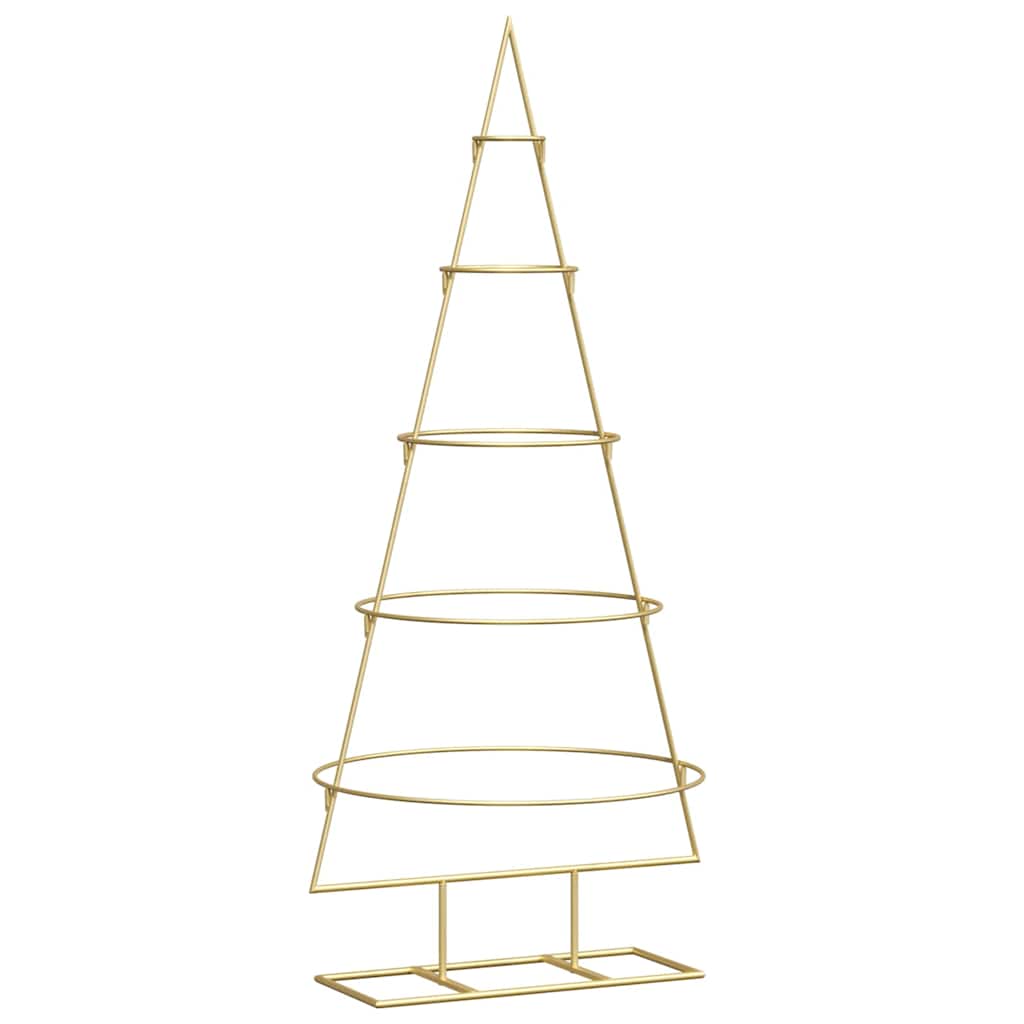 Árbol de Navidad de metal con soporte Dorado 125 cm
