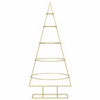 Árbol de Navidad de metal con soporte Dorado 125 cm
