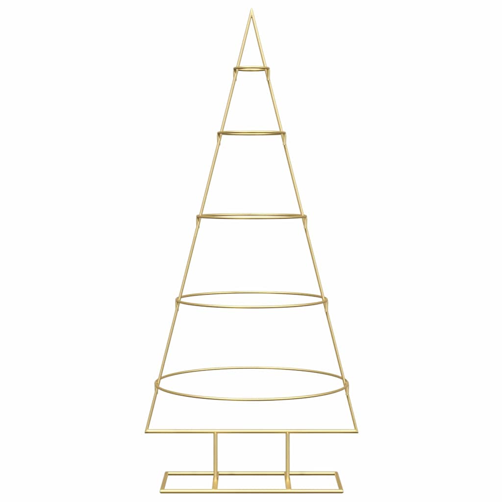 Árbol de Navidad de metal con soporte Dorado 125 cm