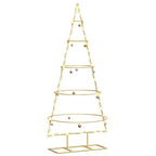 Árbol de Navidad de metal con soporte Dorado 125 cm