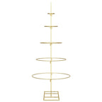 Árbol de Navidad de metal con soporte Dorado 125 cm
