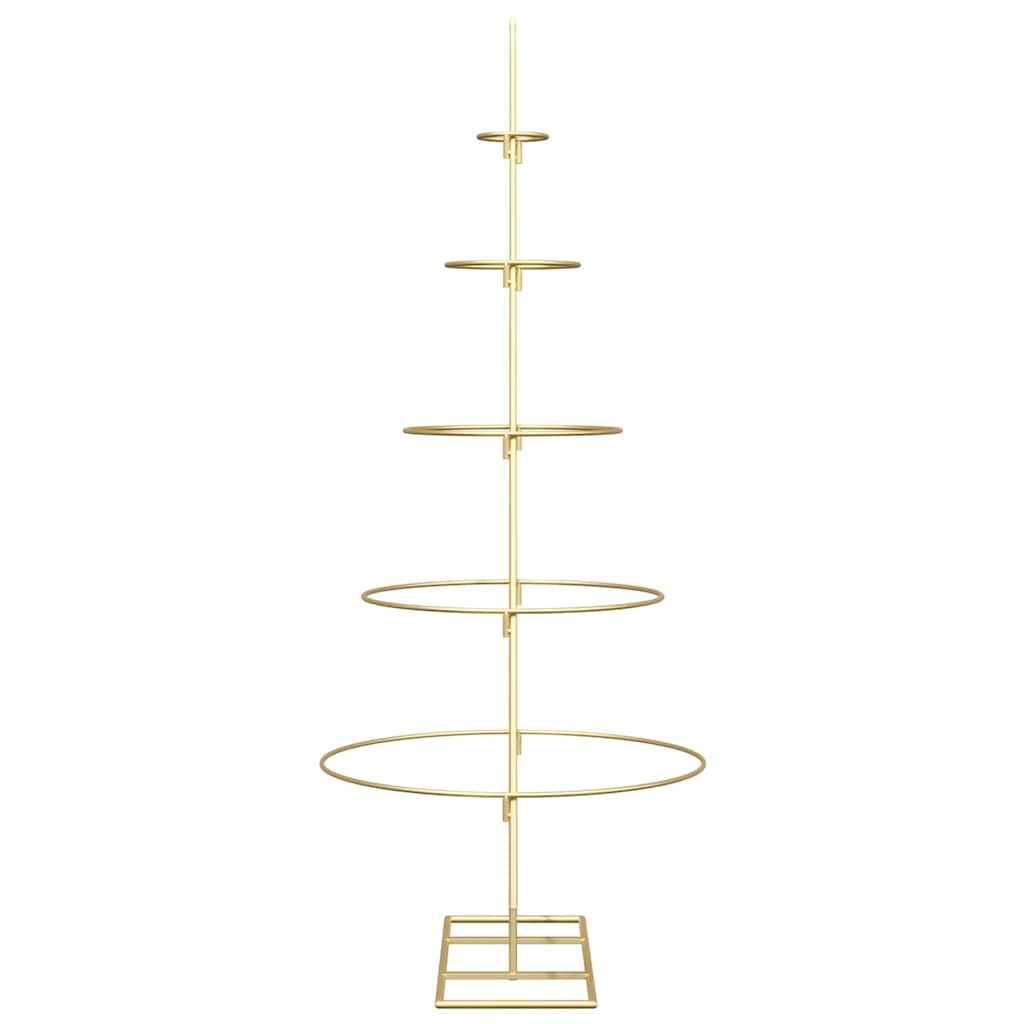 Árbol de Navidad de metal con soporte Dorado 125 cm
