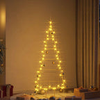 Árbol de Navidad de metal con soporte Dorado 148 cm