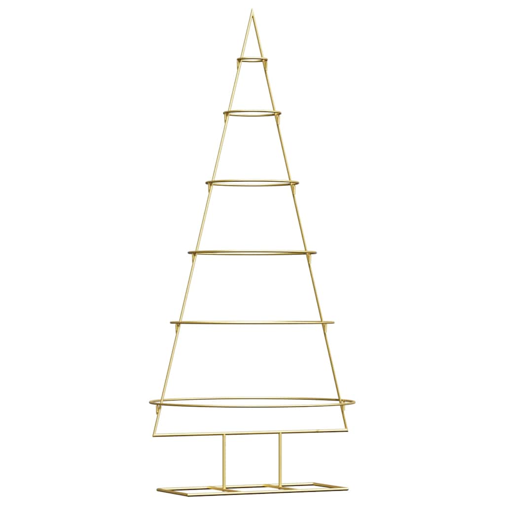 Árbol de Navidad de metal con soporte Dorado 148 cm