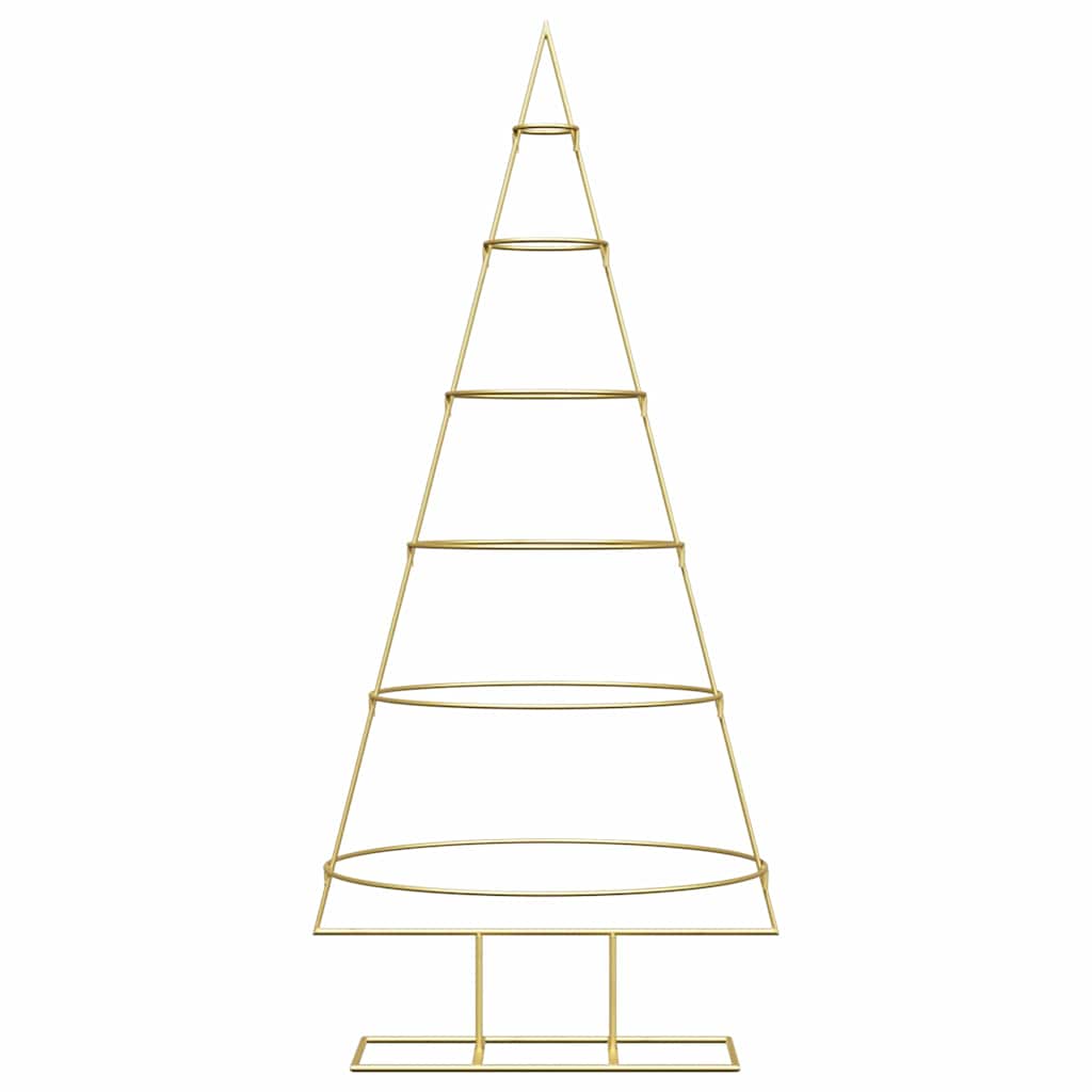 Árbol de Navidad de metal con soporte Dorado 148 cm
