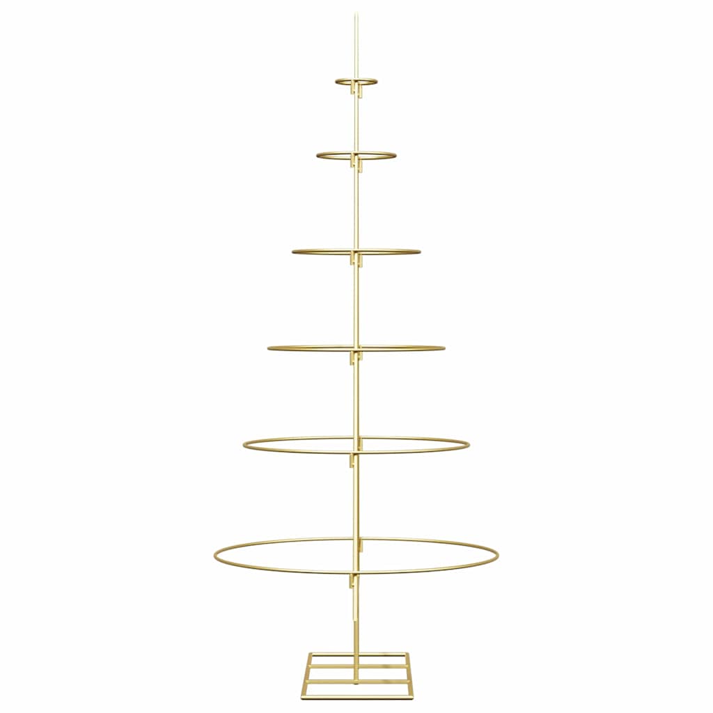 Árbol de Navidad de metal con soporte Dorado 148 cm