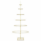 Árbol de Navidad de metal con soporte Dorado 148 cm