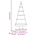 Árbol de Navidad de metal con soporte Dorado 148 cm