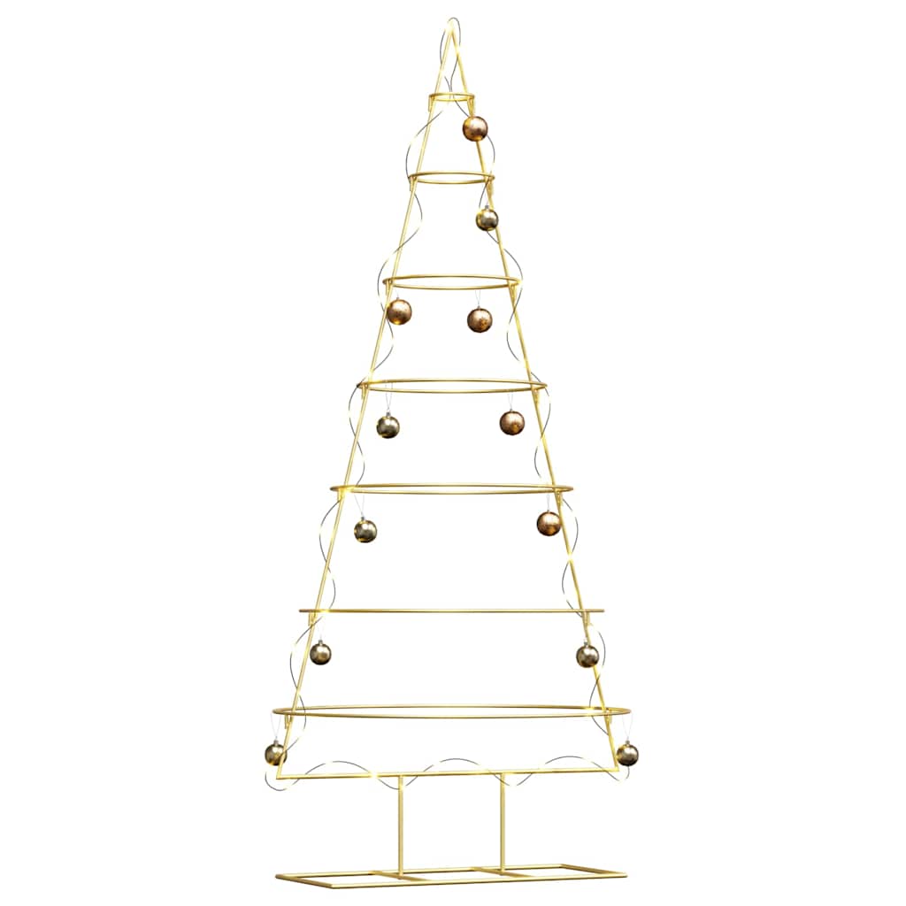 Árbol de Navidad de metal con soporte Dorado 180 cm
