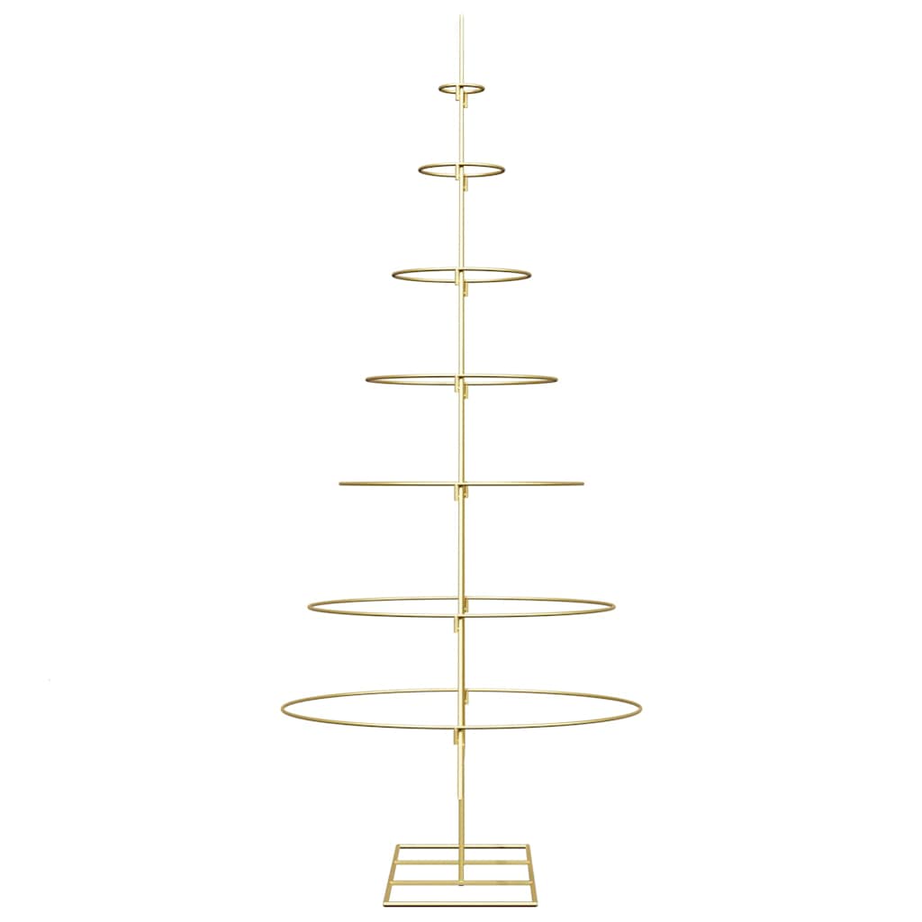 Árbol de Navidad de metal con soporte Dorado 180 cm
