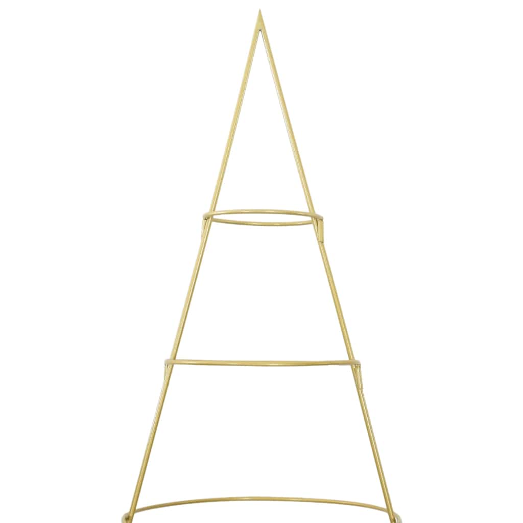 Árbol de Navidad de metal con soporte Dorado 209 cm