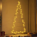 Árbol de Navidad de metal con soporte Dorado 209 cm
