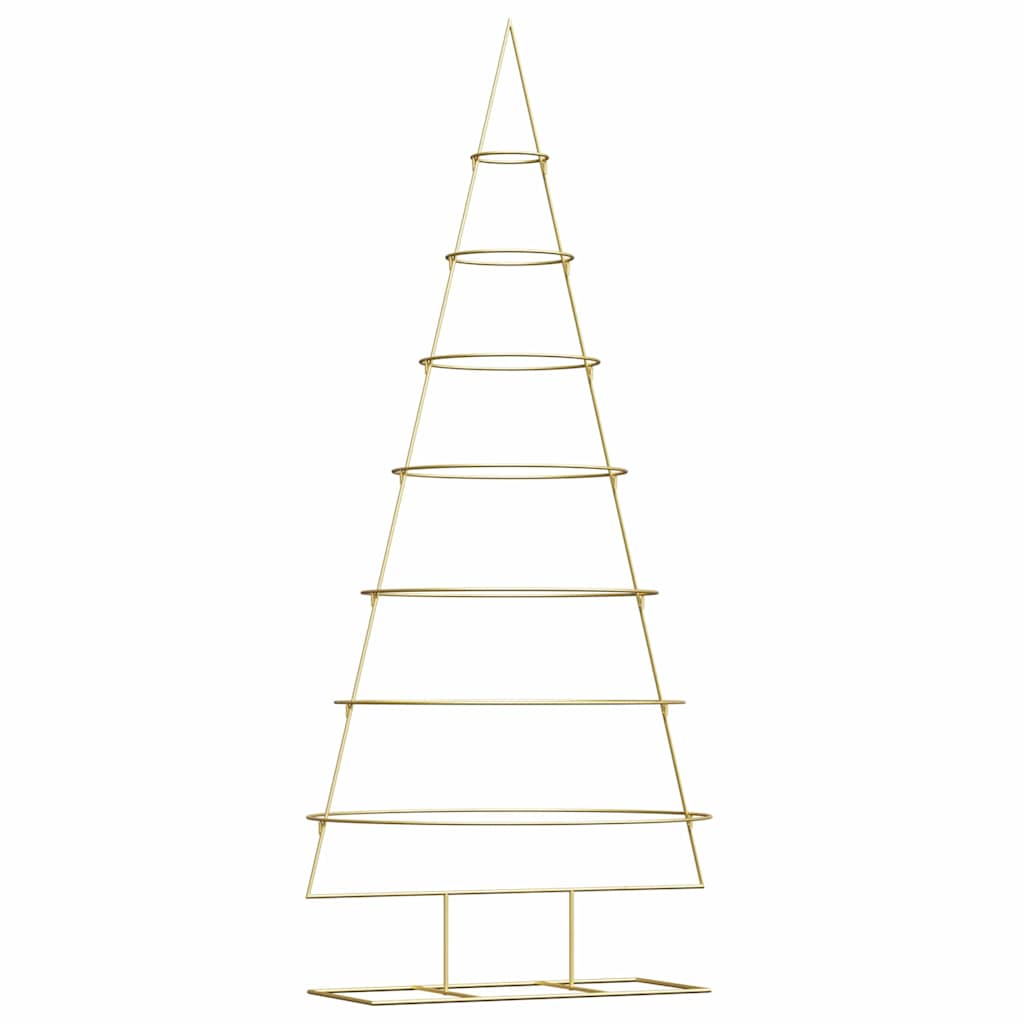 Árbol de Navidad de metal con soporte Dorado 209 cm