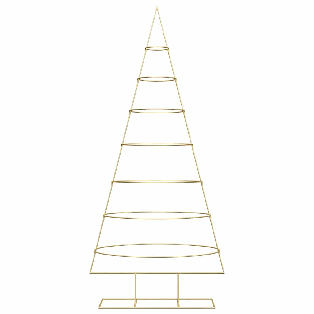 Árbol de Navidad de metal con soporte Dorado 209 cm