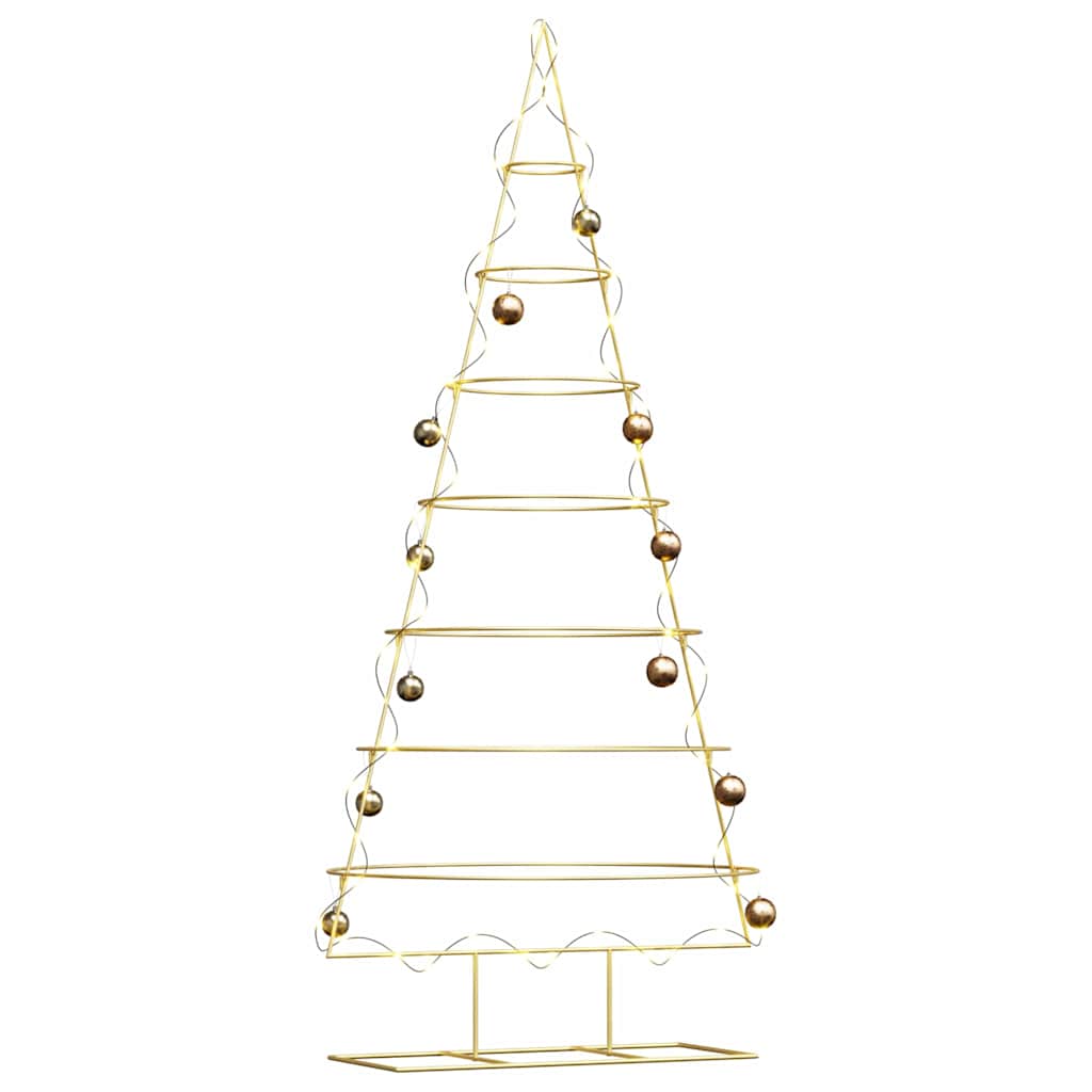 Árbol de Navidad de metal con soporte Dorado 209 cm