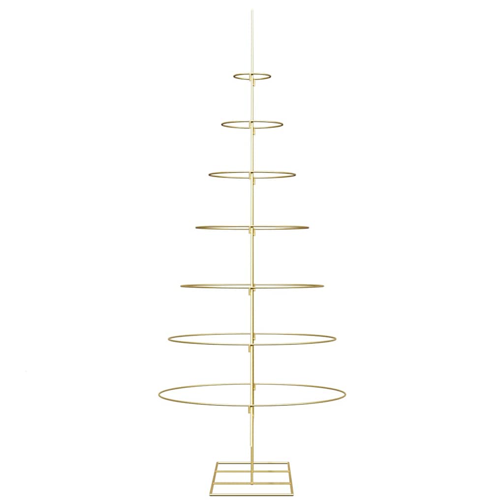 Árbol de Navidad de metal con soporte Dorado 209 cm