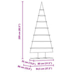 Árbol de Navidad de metal con soporte Dorado 209 cm