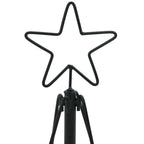 Árbol Cono de Navidad con soporte Negro 126 cm Acero