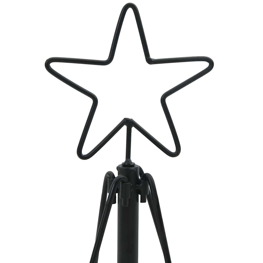 Árbol Cono de Navidad con soporte Negro 126 cm Acero