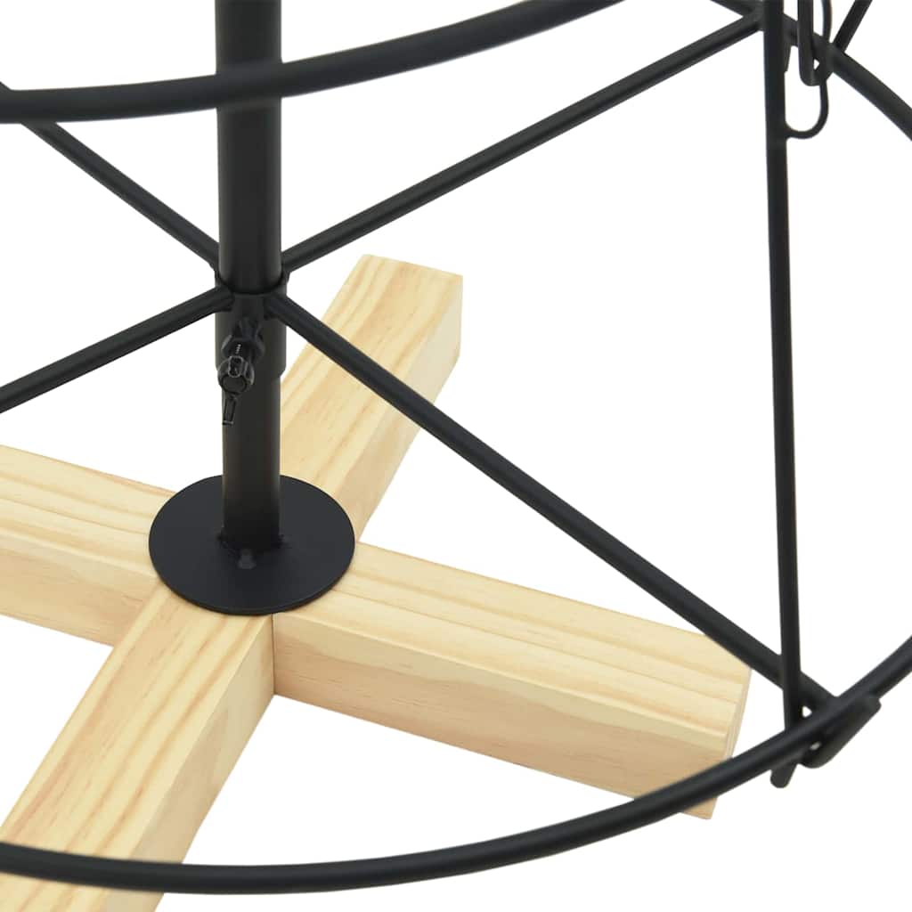 Árbol Cono de Navidad con soporte Negro 126 cm Acero