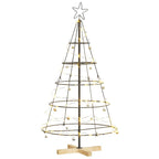 Árbol Cono de Navidad con soporte Negro 126 cm Acero