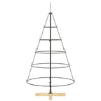 Árbol Cono de Navidad con soporte Negro 126 cm Acero