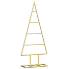 Árbol de Navidad de metal con soporte Dorado 60 cm