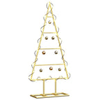 Árbol de Navidad de metal con soporte Dorado 60 cm