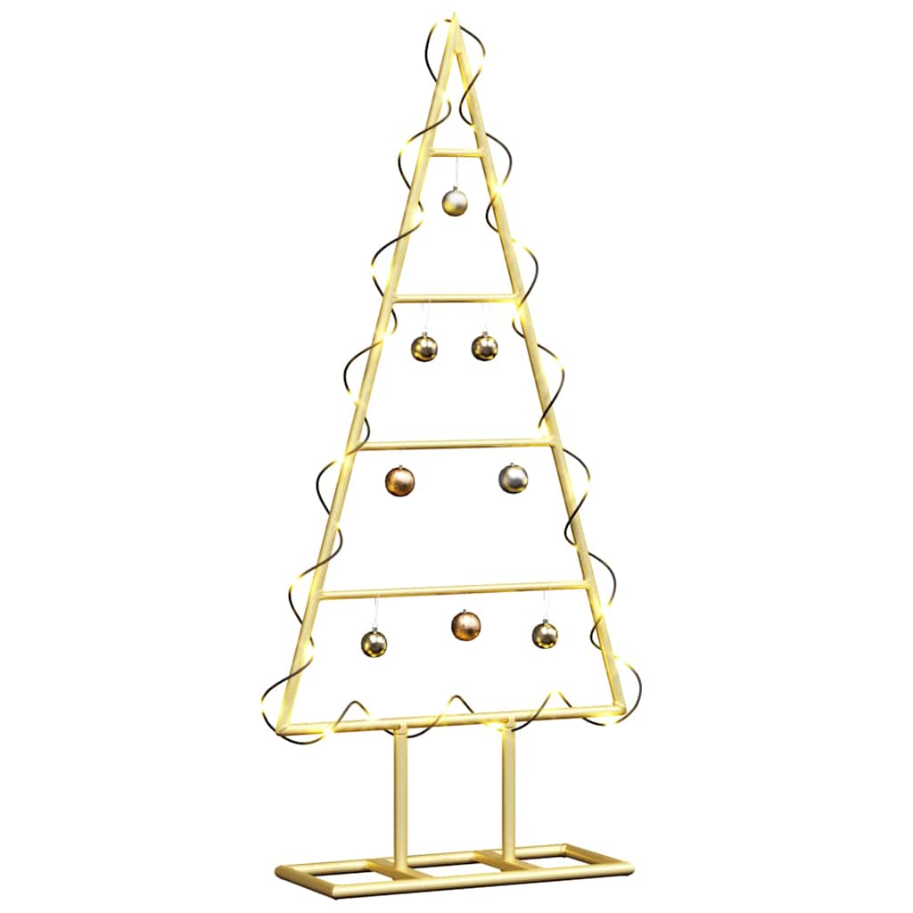 Árbol de Navidad de metal con soporte Dorado 60 cm