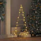 Árbol de Navidad de metal con soporte Dorado 90 cm