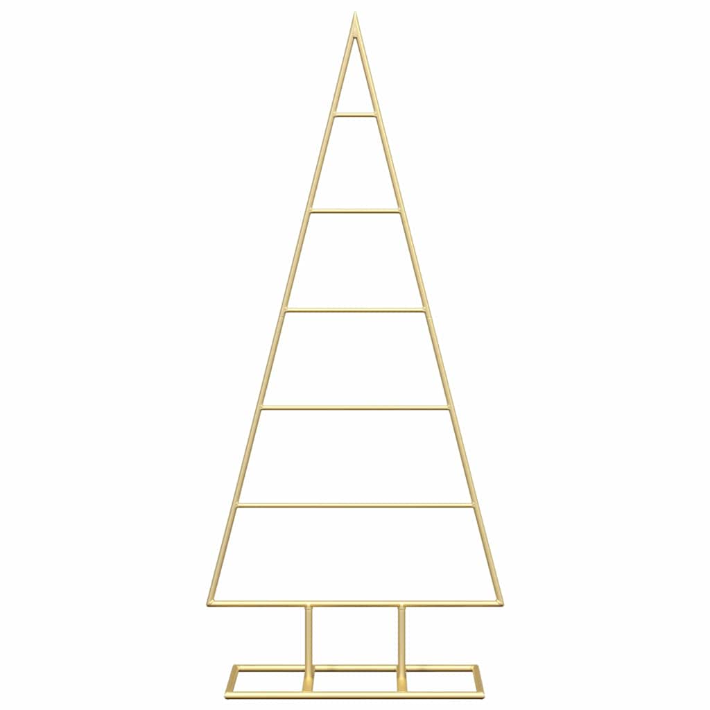 Árbol de Navidad de metal con soporte Dorado 90 cm