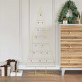 Árbol de Navidad de metal con soporte Dorado 125 cm