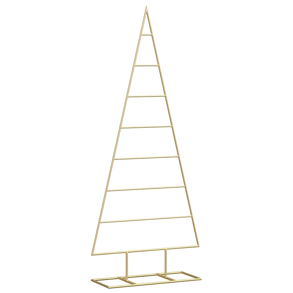 Árbol de Navidad de metal con soporte Dorado 125 cm