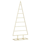 Árbol de Navidad de metal con soporte Dorado 125 cm