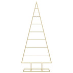 Árbol de Navidad de metal con soporte Dorado 125 cm