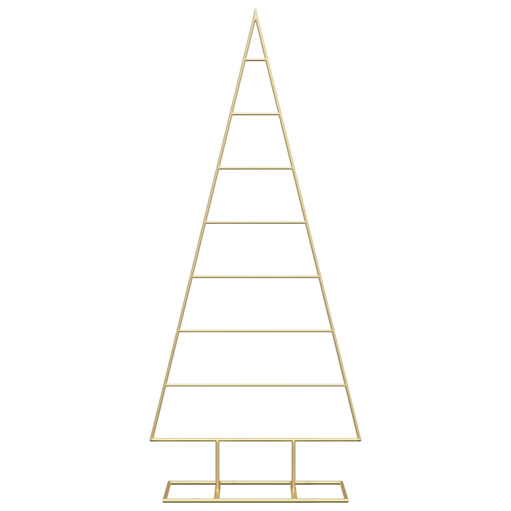 Árbol de Navidad de metal con soporte Dorado 125 cm