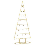 Árbol de Navidad de metal con soporte Dorado 125 cm