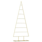 Árbol de Navidad de metal con soporte Dorado 150 cm
